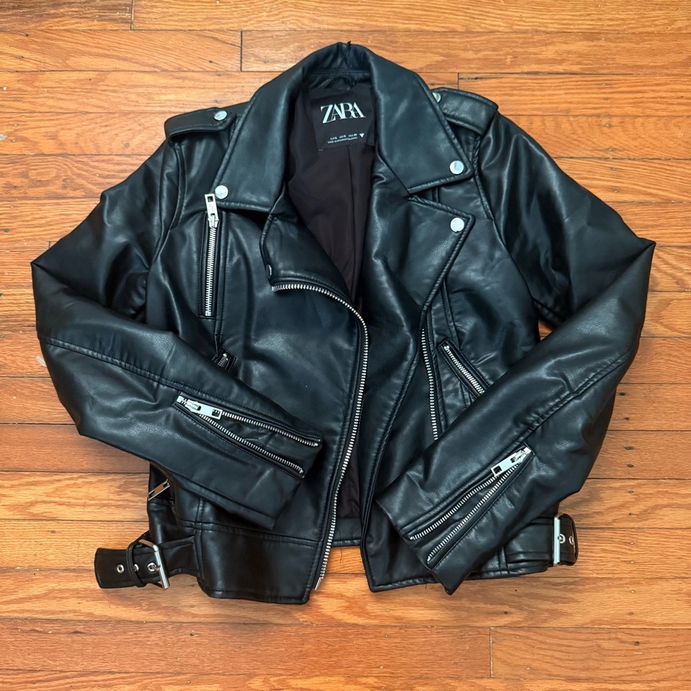 Zara Black Leather Jacket